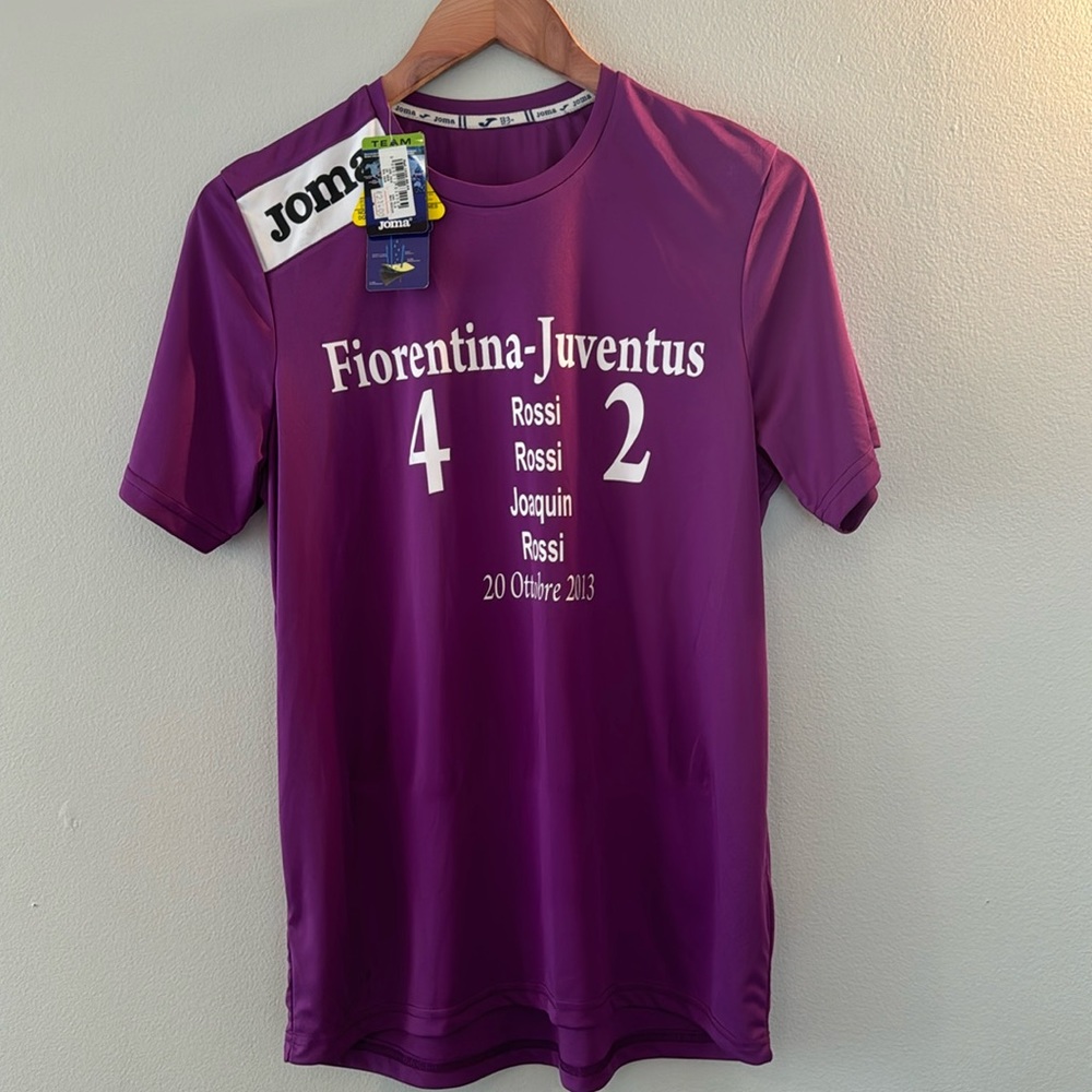 NWT Fiorentina vs. Juventus Jersey Athletic Shirt Rossi Joma Purple Men's XS-S